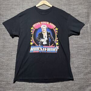 Rod Stewart Shirt Men's XL Black Short Sleeve Hits Tour 2023